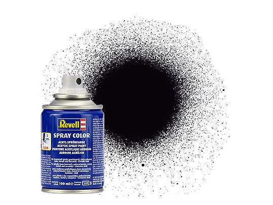 Barva Revell ve spreji - 34108: matná černá (black mat) - Barva Revell ve spreji - 34108: matná černá (black mat)