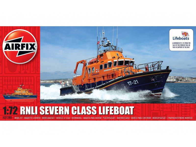 RNLI Severn Class Lifeboat (1:72) Airfix A07280 - RNLI Severn Class Lifeboat