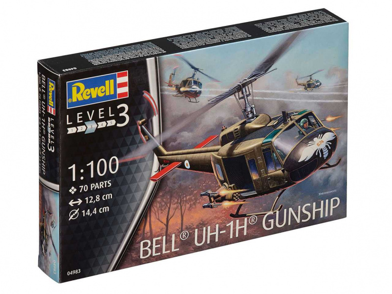 Bell UH-1H Gunship (1:100) Revell 04983 - Bell UH-1H Gunship