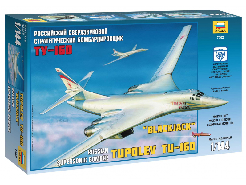 Tupolev TU-160 Russian Strategic Bomber (1:144) Zvezda 7002 - Tupolev TU-160 Russian Strategic Bomber