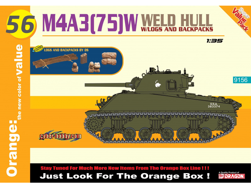 M4A3(75)W Welded Hull (1:35) Dragon 9156 - M4A3(75)W Welded Hull