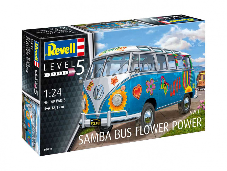VW T1 Samba Bus "Flower Power" (1:24) Revell 07050 - VW T1 Samba Bus "Flower Power"