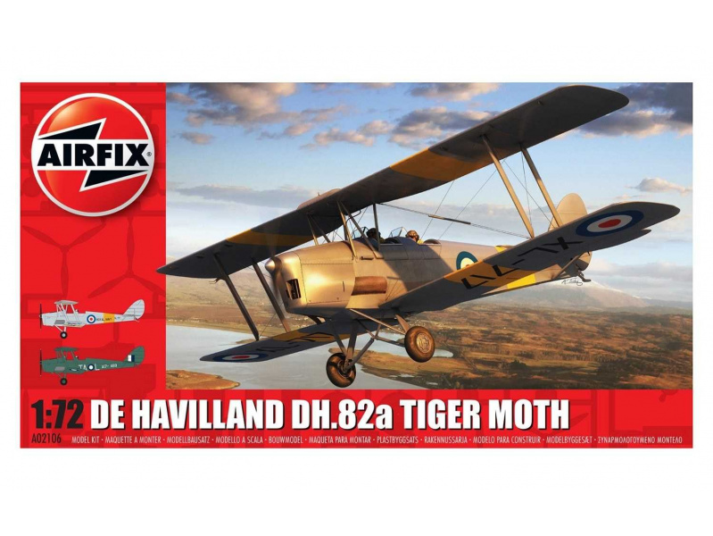 De Havilland DH.82a Tiger Moth (1:72) Airfix A02106 - De Havilland DH.82a Tiger Moth