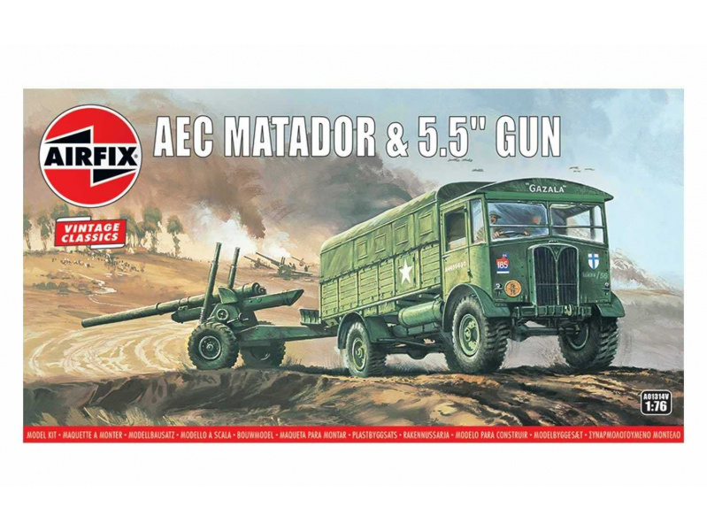 AEC Matador & 5.5" Gun (1:76) Airfix A01314V - AEC Matador & 5.5" Gun