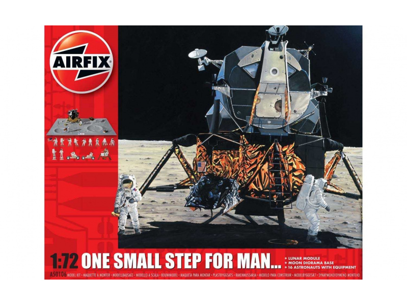 One Step for Man 50th Anniversary of 1st Manned Moon Landing (1:72) Airfix A50106 - One Step for Man 50th Anniversary of 1st Manned Moon Landing