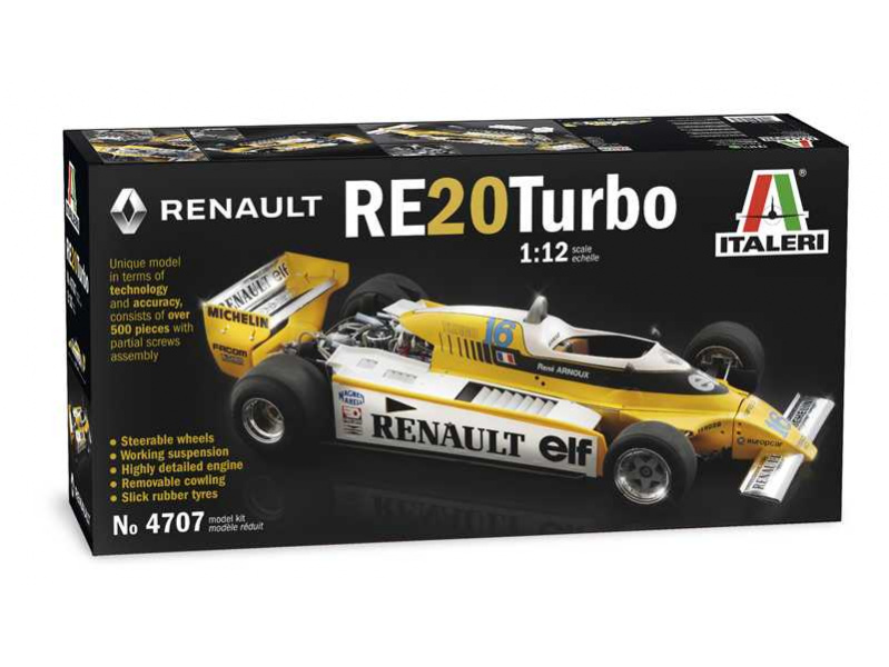 RENAULT RE 20 Turbo (1:12) Italeri 4707 - RENAULT RE 20 Turbo
