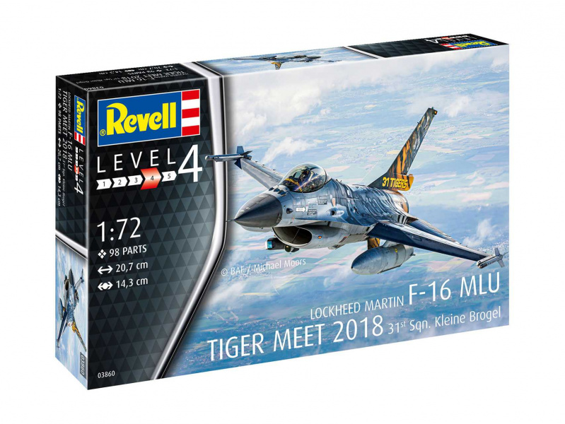 F-16 MLU TIGER MEET 2018 31 Sqn. Kleine Brogel (1:72) Revell 03860 - F-16 MLU TIGER MEET 2018 31 Sqn. Kleine Brogel