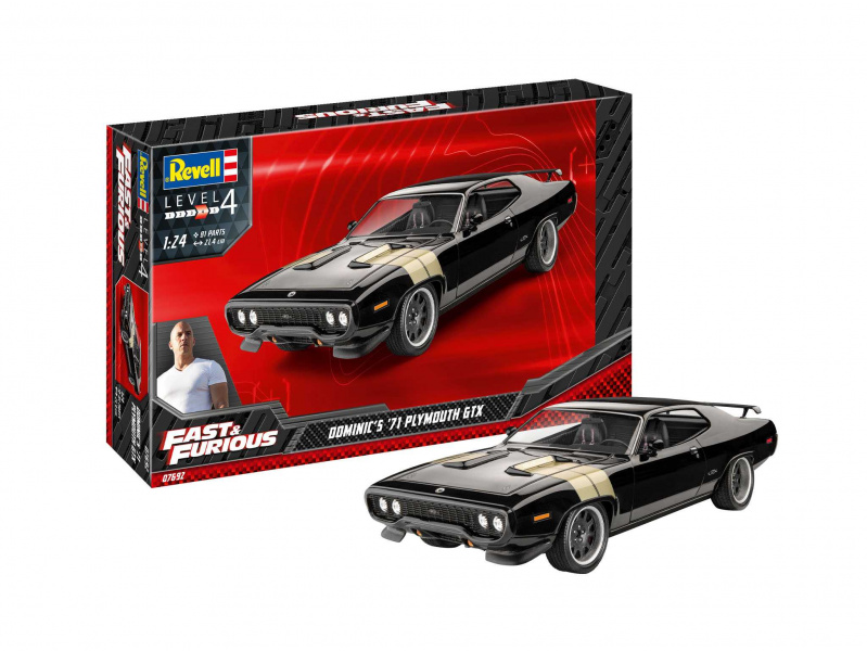 Fast & Furious - Dominics 1971 Plymouth GTX (1:24) Revell 07692 - Fast & Furious - Dominics 1971 Plymouth GTX