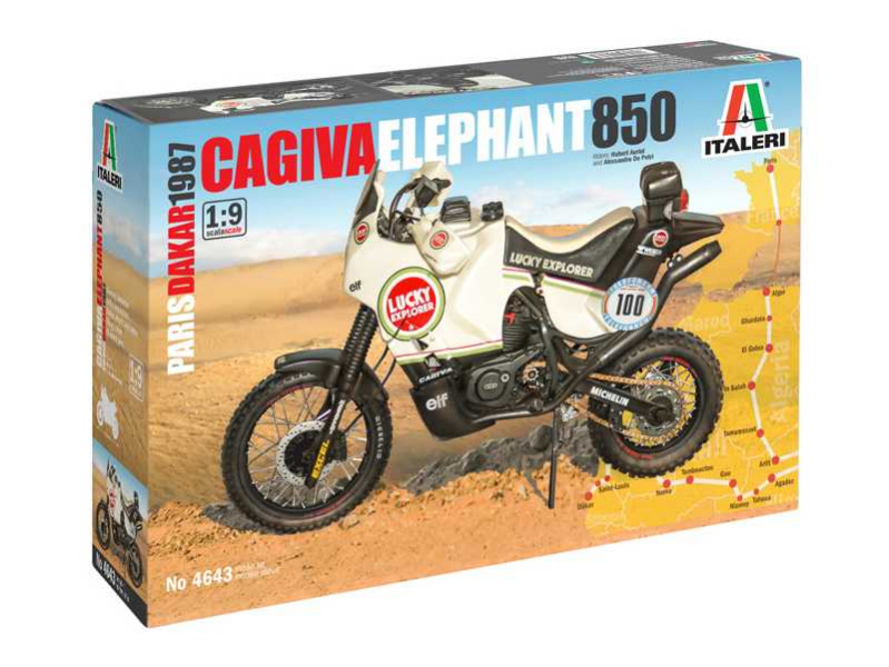 Cagiva "Elephant" 850 Paris-Dakar 1987 (1:9) Italeri 4643 - Cagiva "Elephant" 850 Paris-Dakar 1987