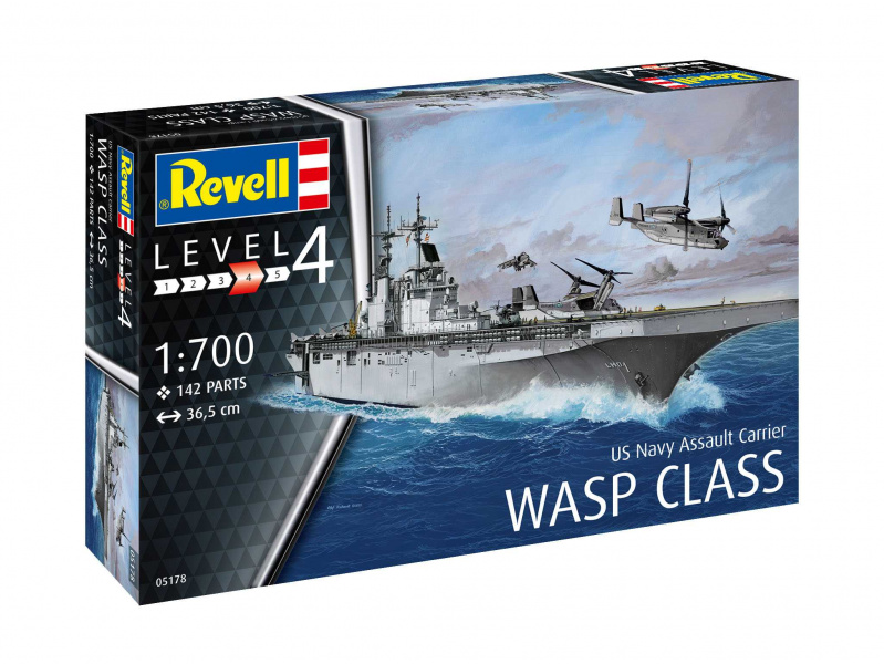 Assault Carrier USS WASP CLASS (1:700) Revell 05178 - Assault Carrier USS WASP CLASS