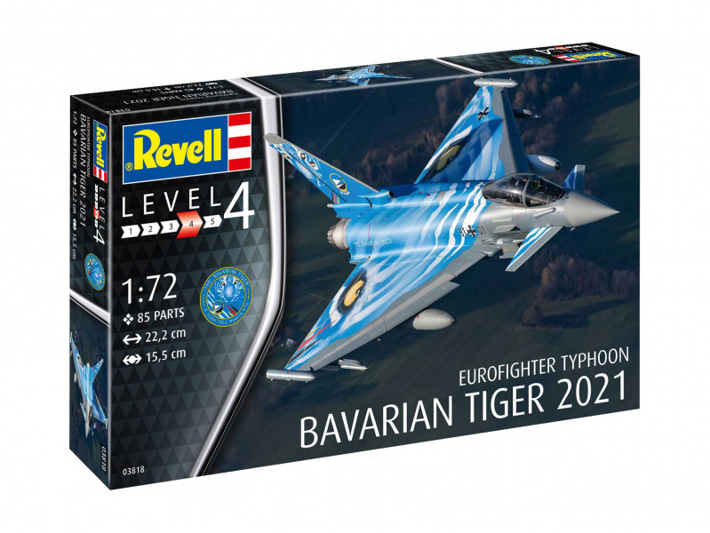 Eurofighter Typhoon "Bavarian Tiger 2021" (1:72) Revell 63818 - Eurofighter Typhoon&quot;Bavarian Tiger 2021&quot;