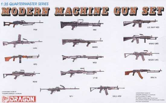 MODERN MACHINE GUN SET Dragon 3806 - MODERN MACHINE GUN SET
