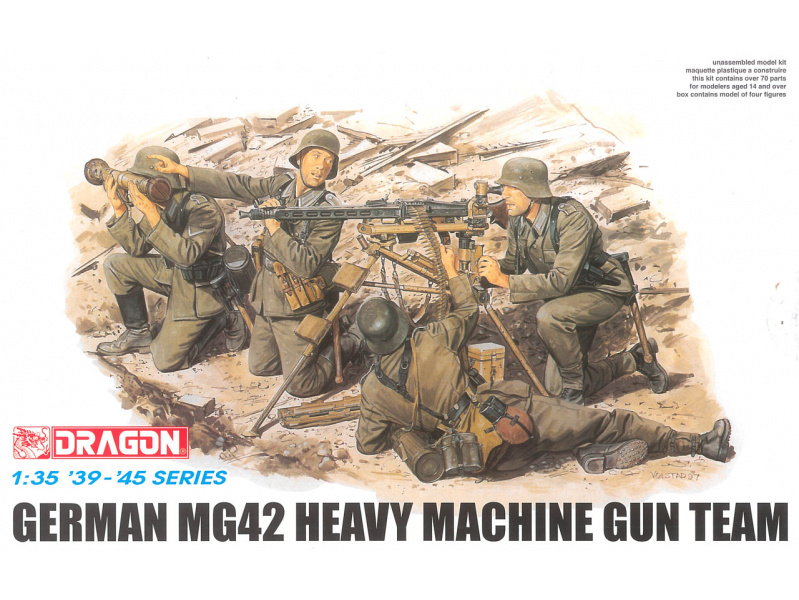GERMAN MG42 HEAVY MACHINE GUN TEAM (1:35) Dragon 6064 - GERMAN MG42 HEAVY MACHINE GUN TEAM