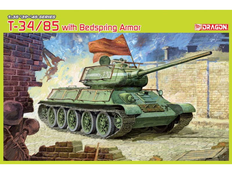 T34/85 w/BEDSPRING ARMOR (1:35) Dragon 6266 - T34/85 w/BEDSPRING ARMOR