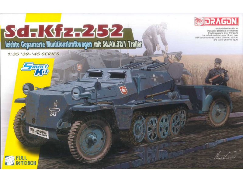 Sd.Kfz.252 leichte Gepanzerte Munitionskraftwagen mit Sd.Ah.32/1 Trailer (1:35) Dragon 6718 - Sd.Kfz.252 leichte Gepanzerte Munitionskraftwagen mit Sd.Ah.32/1 Trailer