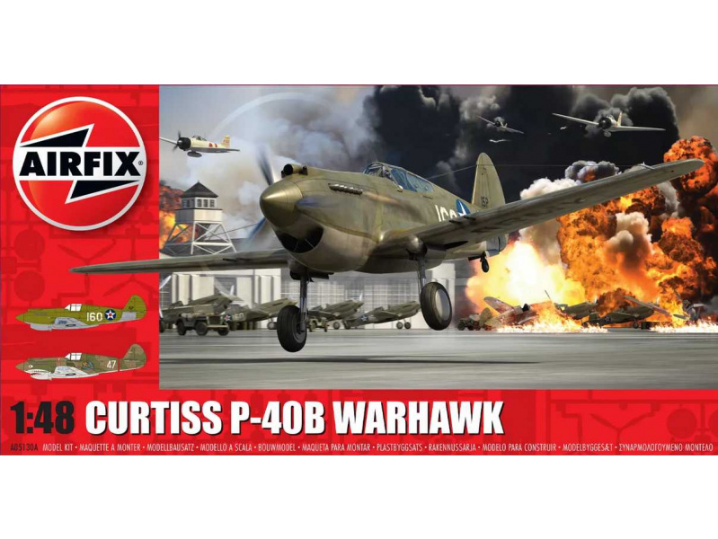 Curtiss P-40B Warhawk 1:48 (1:48) Airfix A05130A - Curtiss P-40B Warhawk 1:48