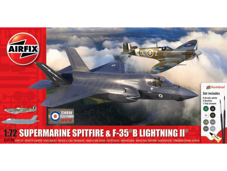 'Then and Now' Spitfire Mk.Vc & F-35B Lightning II (1:72) Airfix A50190 - 'Then and Now' Spitfire Mk.Vc & F-35B Lightning II