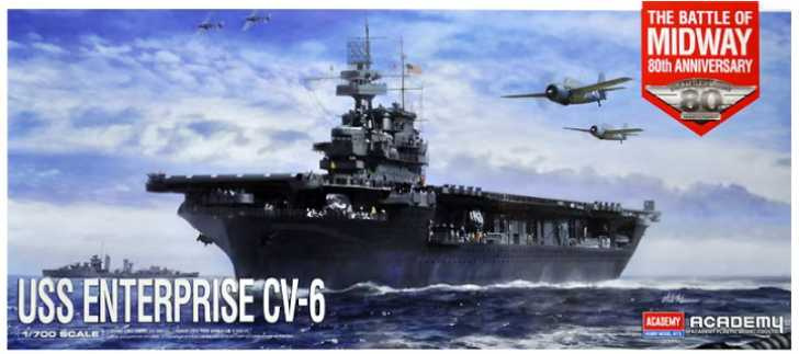 USS Enterprise CV-6 "Batte of Midway" (1:700) Academy 14409 - USS Enterprise CV-6 "Batte of Midway"