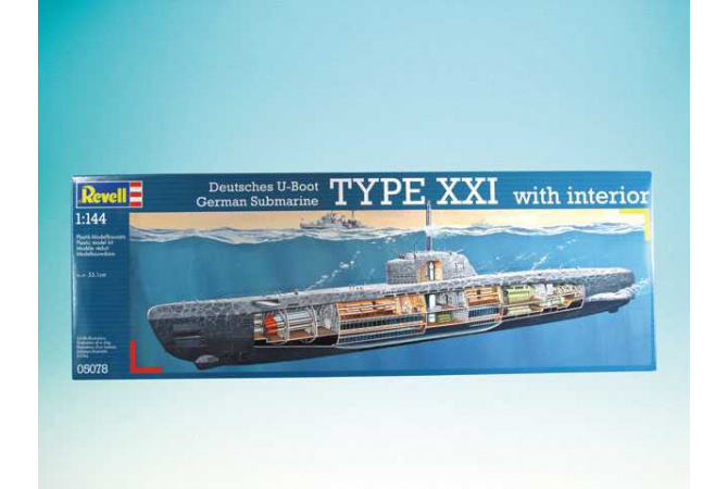 Deutsches U-Boot Typ XXI mit Interieur (1:144) Revell 05078