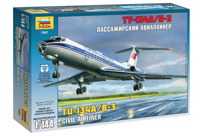 Tupolev Tu-134B (1:144) Zvezda 7007