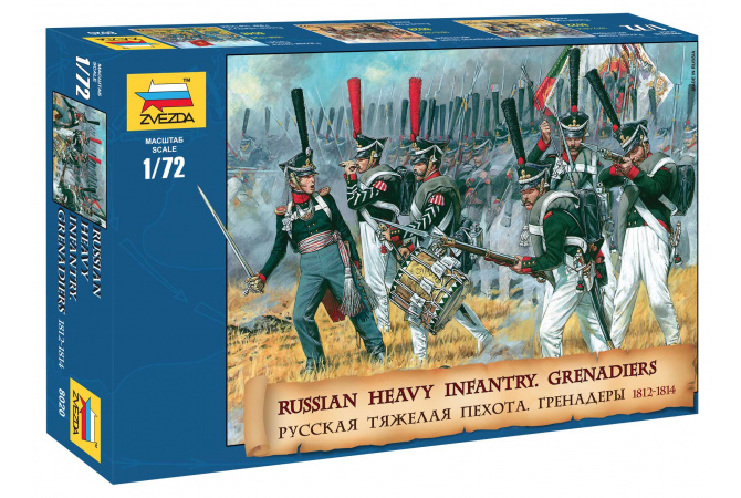 Russian Heavy Infantry Grenadiers 1812-1815 (1:72) Zvezda 8020
