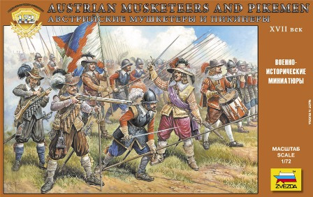 Austrian Musketers and Pikeman (1:72) Zvezda 8061