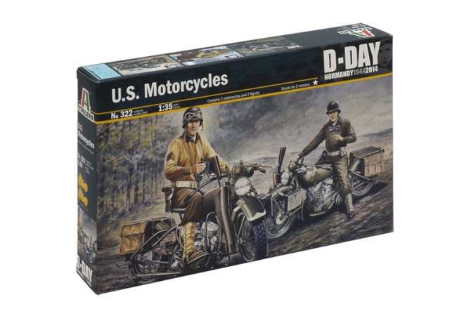 U.S. MOTORCYCLES WW2 (1:35) Italeri 0322