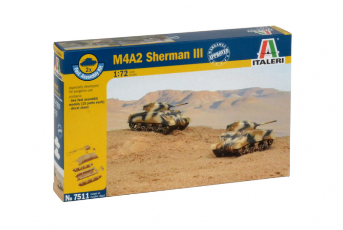 M4A2 SHERMAN III (1:72) Italeri 7511