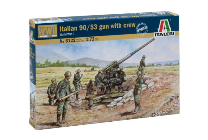 ITALIAN 90/53 GUN with CREW (1:72) Italeri 6122