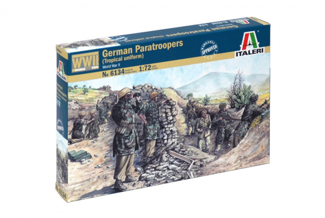 WWII - German paratroopers (tropical uniform) (1:72) Italeri 6134