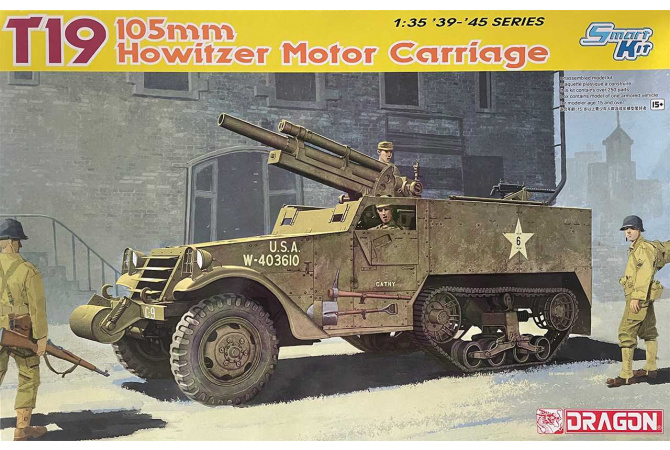 T19 105mm HOWITZER MOTOR CARRIAGE (SMART KIT) (1:35) Dragon 6496