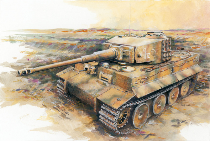 Sd.Kfz.181 Ausf.E TIGER I MID PRODUCTION w/ZIMMERIT (1:72) Dragon 7251