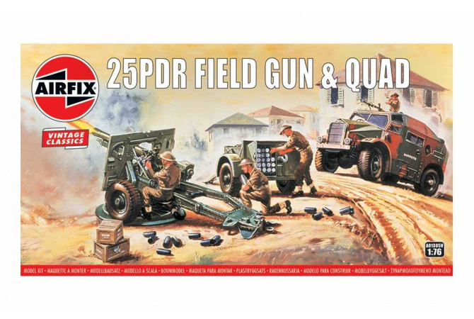 25pdr Field Gun & Quad (1:76) Airfix A01305V