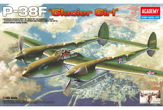 P-38F LIGHTNING GLACIER GIRL (1:48) Academy 12208