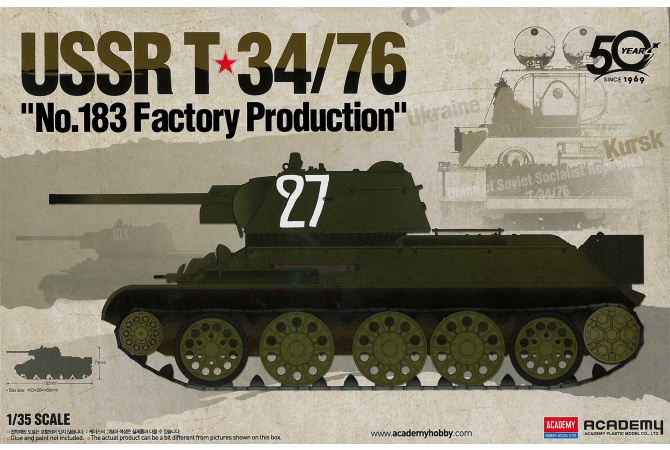 USSR T-34/76 "No.183 Factory Production" (1:35) Academy 13505