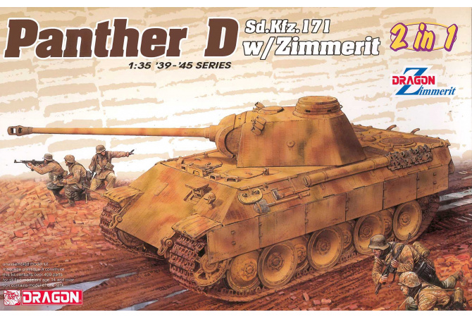 Sd.Kfz.171 Panther Ausf.D with Zimmerit (2 in 1) (1:35) Dragon 6945