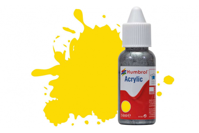 Humbrol barva akryl DB0069 - No 69 Yellow - Gloss - 14ml