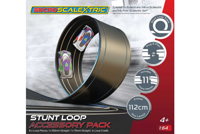 Rozšíření trati MICRO SCALEXTRIC G8046 - Track Stunt Extension Pack - Stunt Loop Scalextric G8046