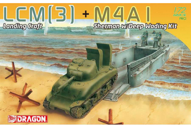 LCM(3) + M4A1 Sherman w/Deep Wading Kit (1:72) Dragon 7516