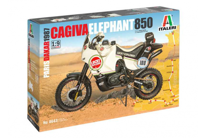 Cagiva "Elephant" 850 Paris-Dakar 1987 (1:9) Italeri 4643