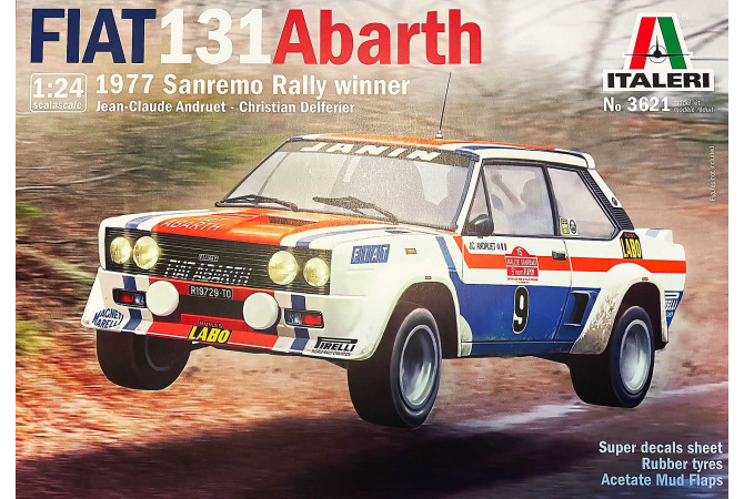 Fiat 131 Abarth 1977 San Remo Rally Winter (1:24) Italeri 3621