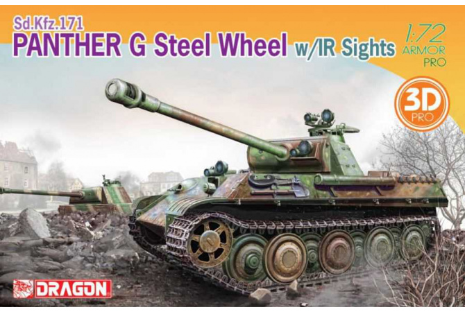Panther G Steel Wheel w/IR Sights (1:72) Dragon 7697