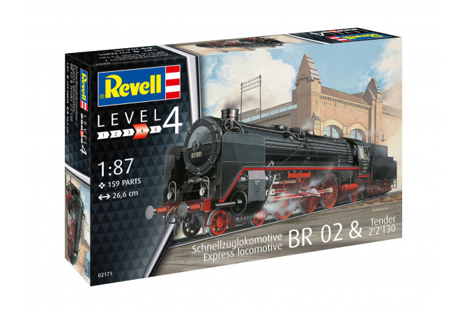 Express locomotive BR 02 & Tender 2'2'T30 (1:87) Revell 02171