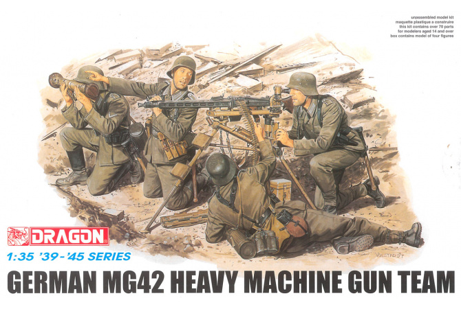 GERMAN MG42 HEAVY MACHINE GUN TEAM (1:35) Dragon 6064