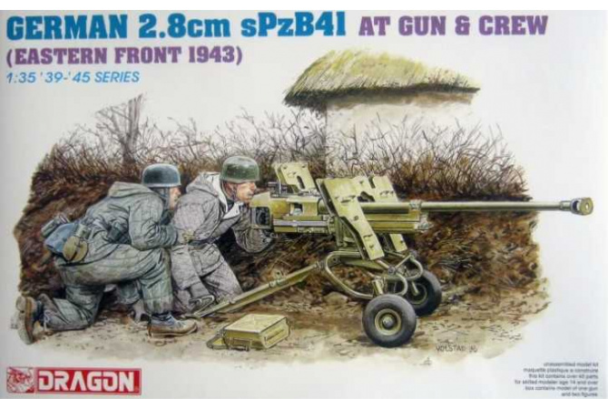 GER.2.8cm SPZB41 AT GUN w/CREW (1:35) Dragon 6056