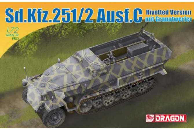 Sd.Kfz.251/2 Ausf.C Rivetted Version mit Granatwerfer (1:72) Dragon 7308