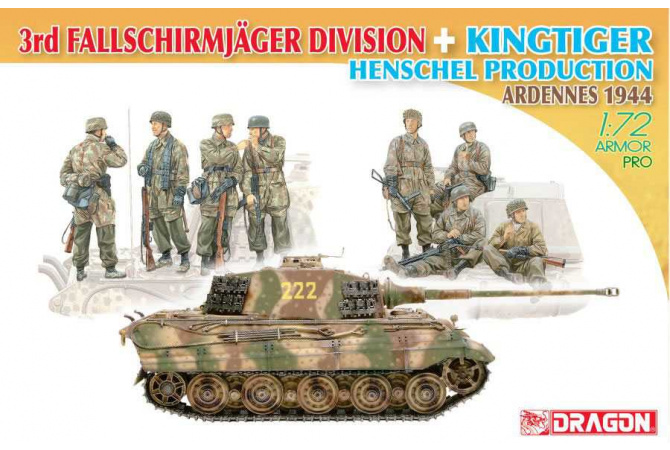3rd Fallschirmjäger Division + Kingtiger Henschel Turret (1:72) Dragon 7400
