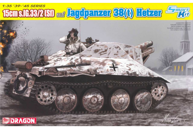 15cm s.IG.33/2(Sf) auf Jagdpanzer 38(t) Hetzer (Smart Kit) 1:35 Dragon 6489