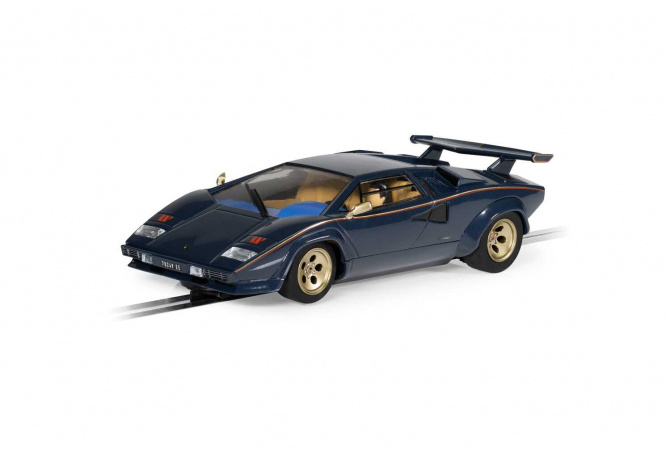 Autíčko Street SCALEXTRIC C4411 - Lamborghini Countach - Walter Wolf - Blue And Gold (1:32)(1:32) Scalextric C4411