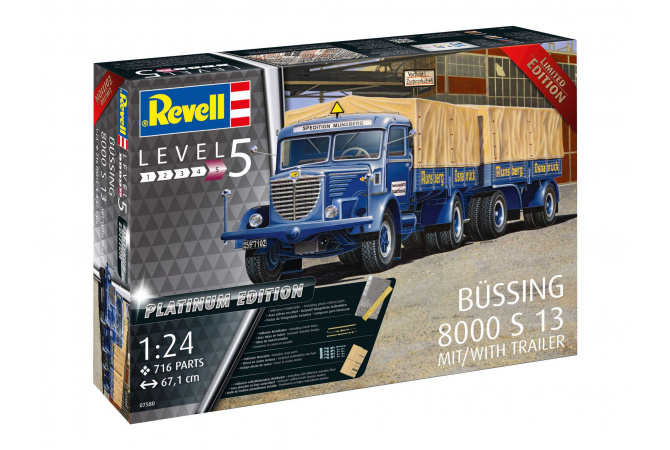 Büssing 8000 S 13 with Trailer "Platinum Edition" (1:24) Revell 07580